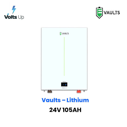 Vaults – Lithium Battery Wall Mounted 24V 105AH